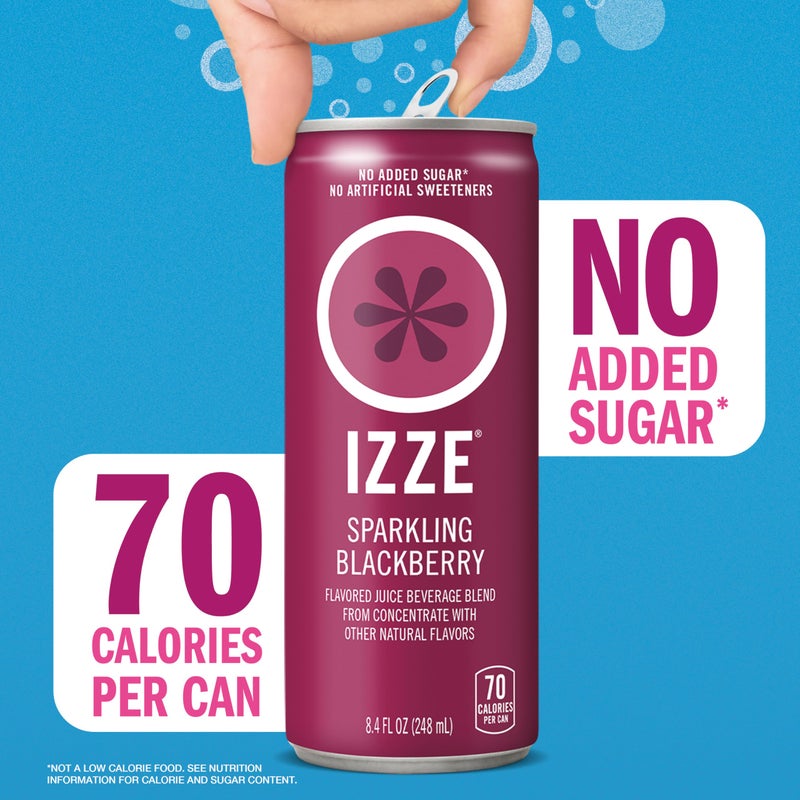 Izze Sparkling Juice, 4 Flavor Variety Pack, 8.4 Fl Oz (24 Count) - Image 4